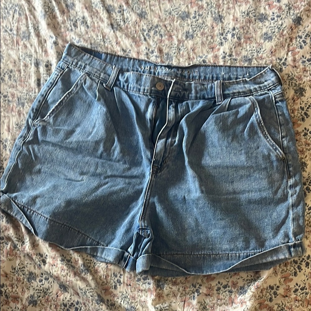 American Eagle Outfitters High Waist Blue Shorts